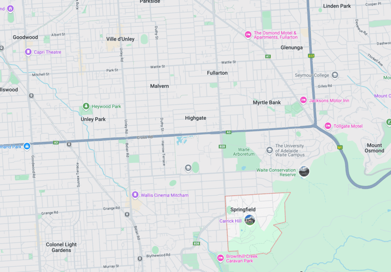 Bathroom Renovations Springfield map
